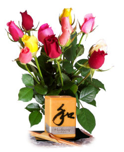 Send flowers online international -LocalStreets- Flower delivery,florists:Good Fortune Candle & Simply Roses